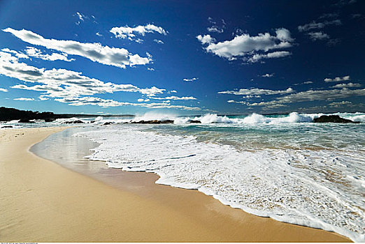 海浪,海滩,神秘,湾,新南威尔士,澳大利亚