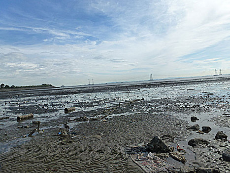 深圳西乡大铲湾海滩景观