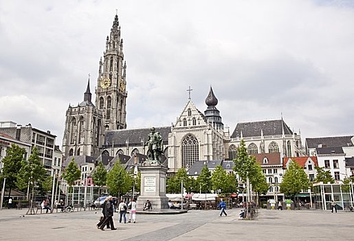 圣母教堂,大广场,安特卫普,比利时