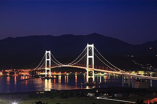 桥,黄昏