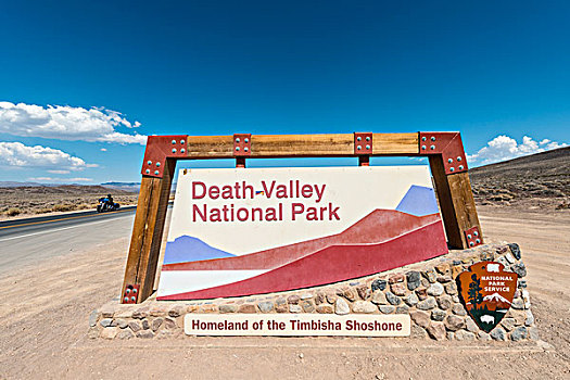 标识,文字,死亡谷国家公园,公路,加利福尼亚,美国,北美