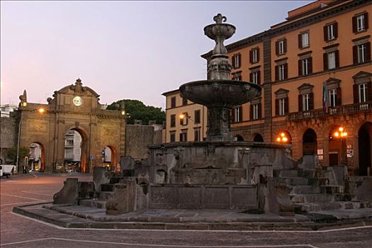 喷泉,大门,拉齐奥,意大利