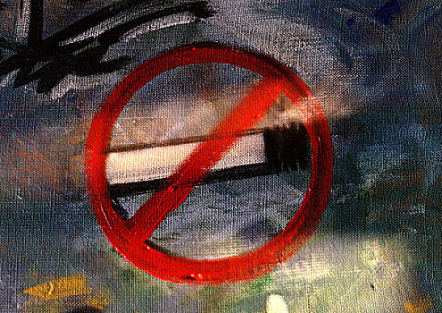 禁止吸烟,象征,涂绘,特写