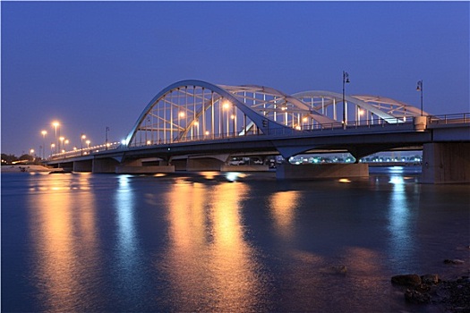 桥,阿布扎比,阿联酋
