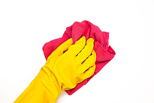 黄色,手套,粉色,布