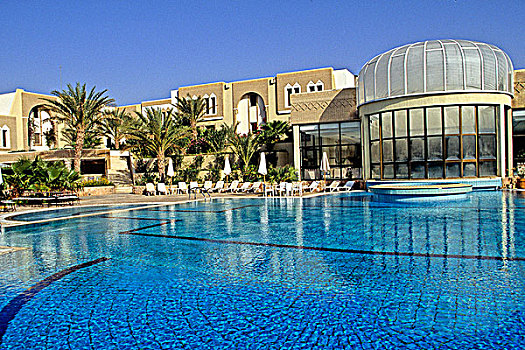 北非,突尼斯,托泽尔,酒店,棕榈海滩