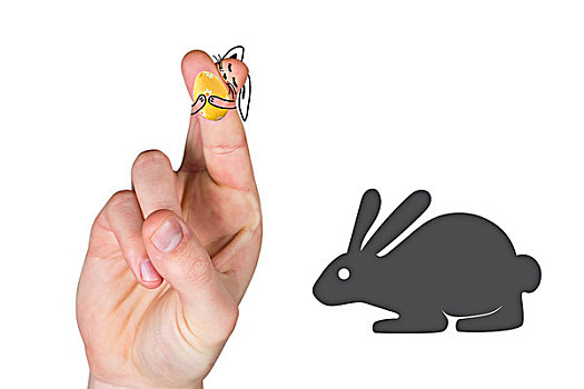 手指,复活节兔子