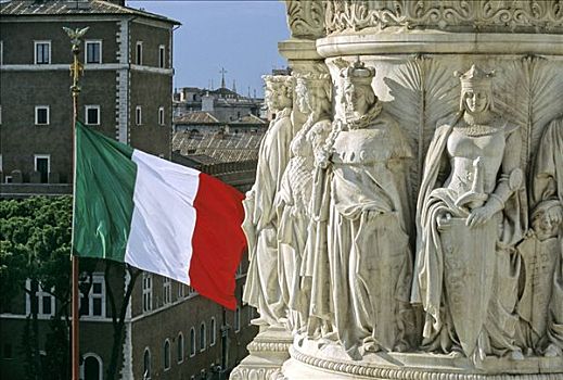 大理石,浮雕,国家纪念建筑,威尼斯广场,罗马,拉齐奥,意大利,欧洲