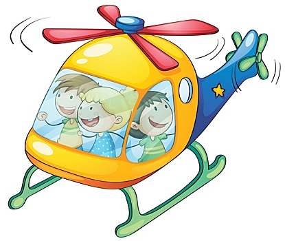 儿童,直升飞机