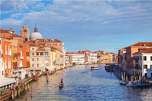 俯视,大运河,威尼斯,意大利