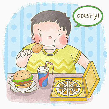一個,男人,困苦,胖