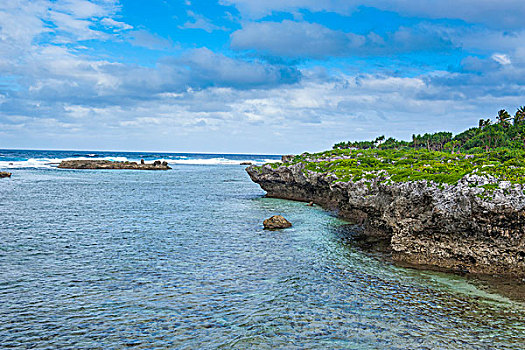 岩石,海岸线,汤加,南太平洋