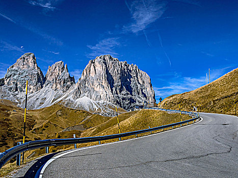 道路,多,左边,中心,右边,白云岩,南蒂罗尔,意大利,欧洲