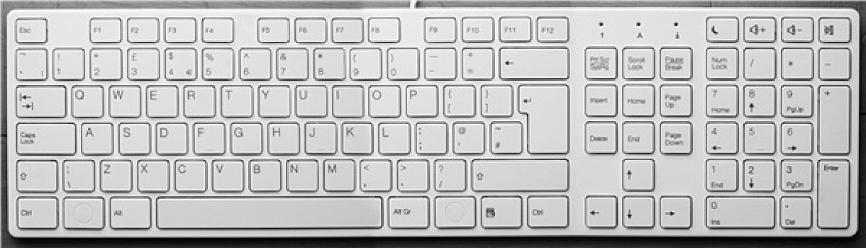 大,白色,键盘