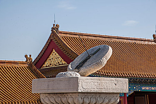 北京故宫博物院太和殿前日晷