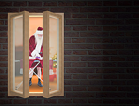 圣诞老人,熨烫,短裤