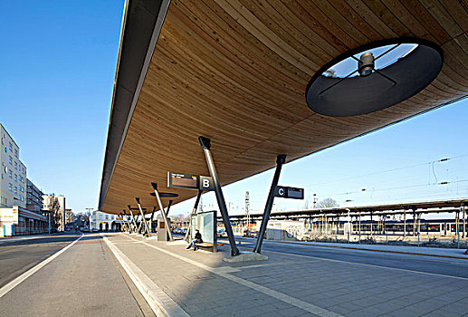 现代,设计,概念,公交车站,德国,欧盟