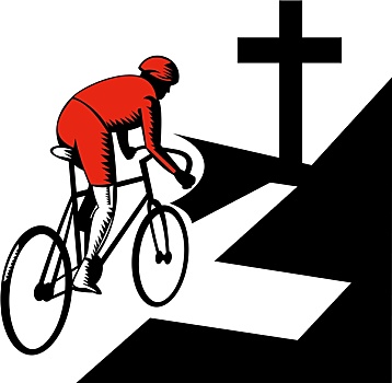 骑车,比赛,自行车,十字架