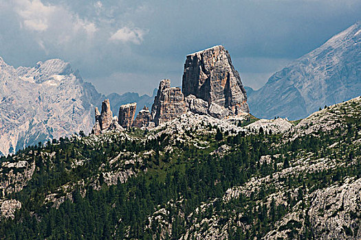 五塔峰,五个,塔,攀登,石头,白云岩,阿尔卑斯山,省,威尼托,区域,意大利,欧洲