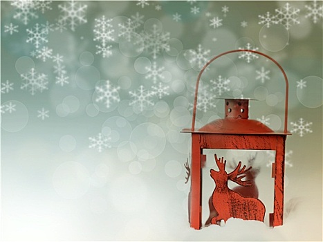 圣诞节,背景,红灯笼