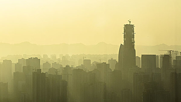 雾霾下的城市