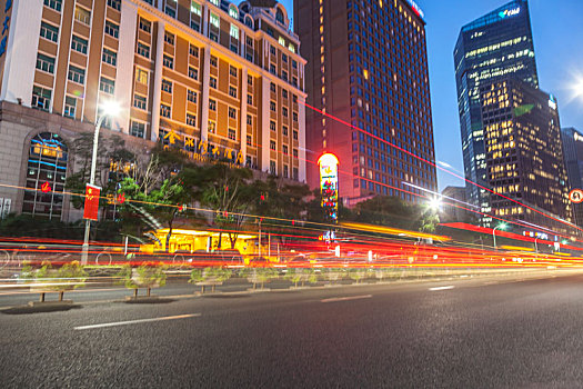 上海,街道,夜景