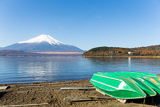 富士山,湖