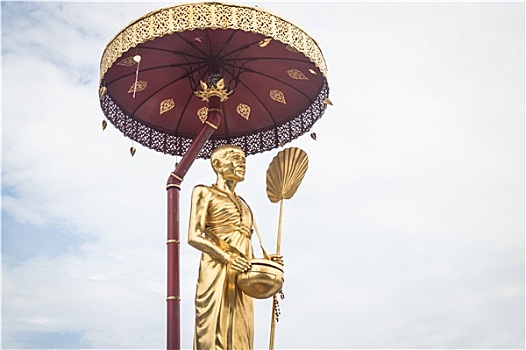 金色,雕塑,泰国,庙宇