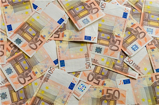50欧元,货币,钱,背景,俯瞰