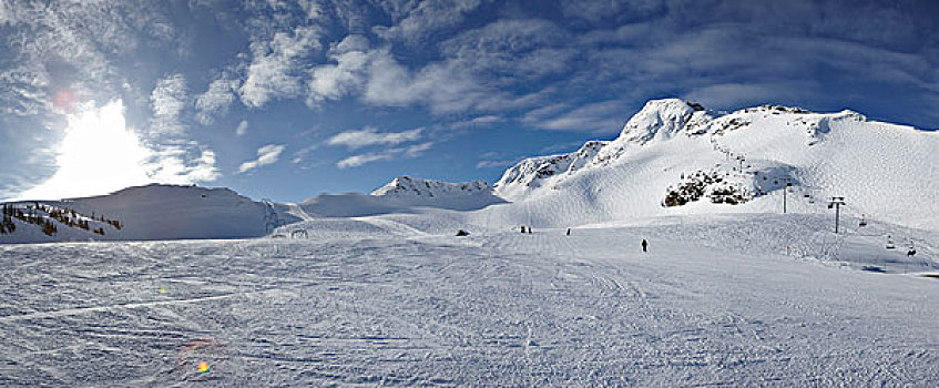 滑雪,山,惠斯勒山,不列颠哥伦比亚省,加拿大