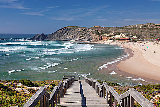 海滩,哥斯达黎加,西海岸,阿尔加维,葡萄牙,欧洲