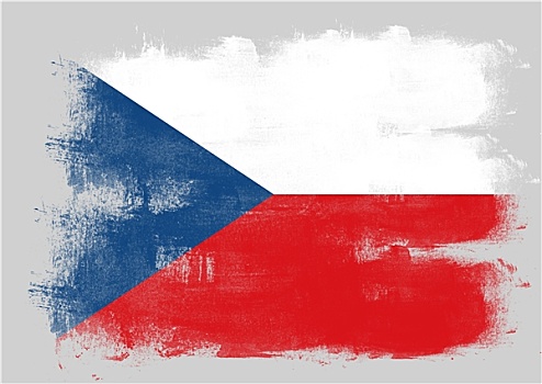 旗帜,捷克共和国,涂绘,画刷