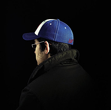 头像,背影,男人,戴着,玻璃,棒球,帽,法国,2007年
