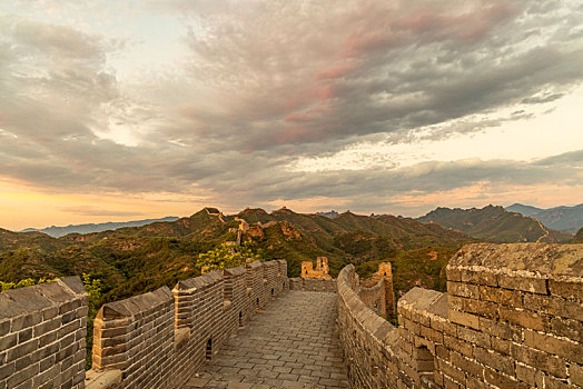 金山岭长城风景区,长城夕照