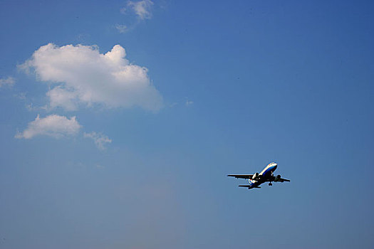 重庆航空公司的客机正在重庆江北国际机场降落