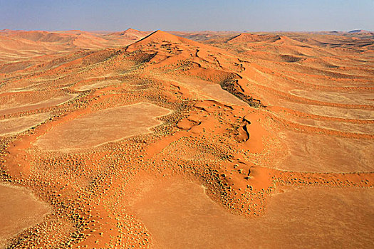 航拍,沙丘,特色,植物,干燥,风景,纳米布沙漠,纳米比亚,南非