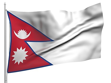 飞,旗帜,尼泊尔,国家