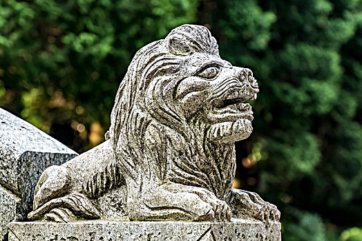 石狮雕像建筑景观