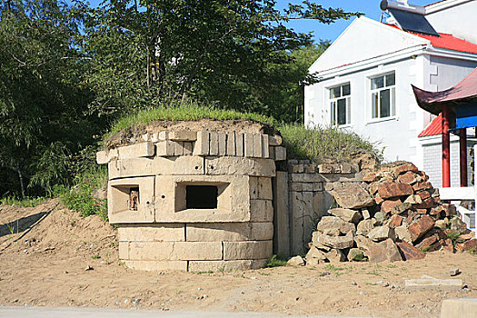 黑龙江,珍宝岛上的碉堡