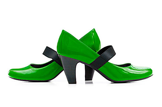 绿色,女性,鞋