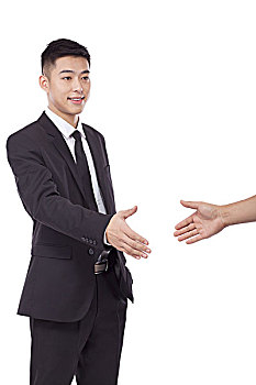 商务男士握手