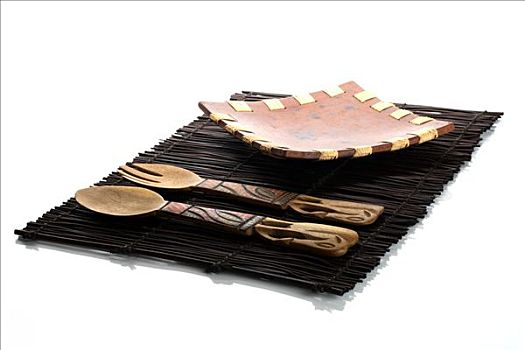 木质,餐具,盘子