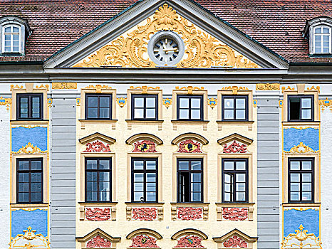建筑,新市政厅,市场,上弗兰科尼亚,巴伐利亚,德国,欧洲