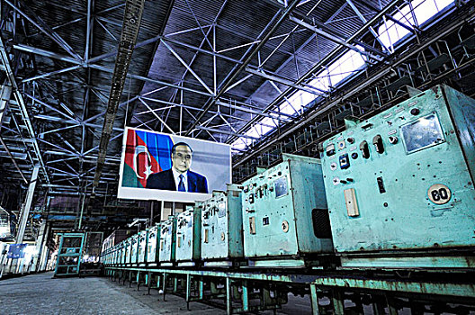 阿塞拜疆,巴库,总统,头像,空调,工厂,工作,工人,70年代