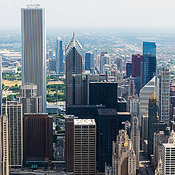俯拍,摩天大楼,芝加哥,伊利诺斯,美国