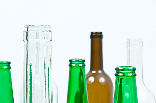 玻璃瓶,混合,彩色,绿色,清晰,白色,褐色