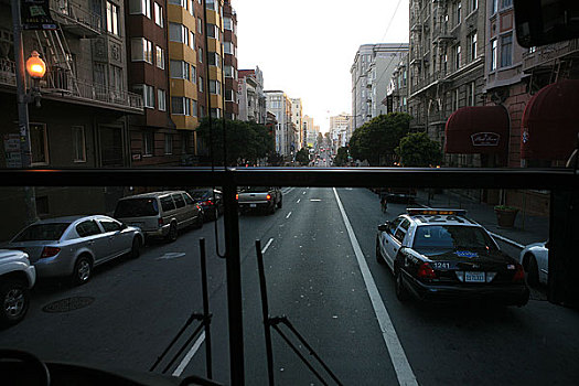 美国,加州,旧金山,市区道路
