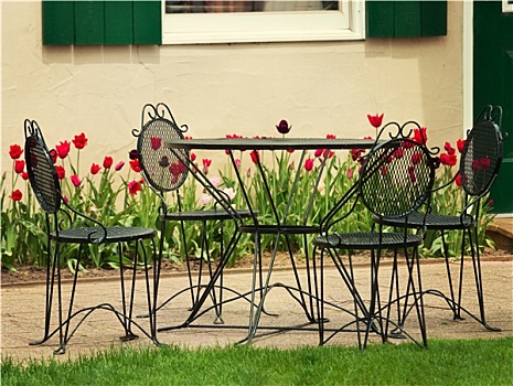 铁,花园桌,椅子