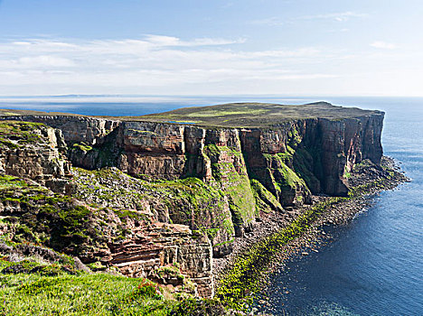 悬崖,岛屿,靠近,老人,奥克尼群岛,苏格兰,大幅,尺寸