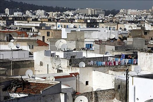 屋顶,突尼斯,俯视图